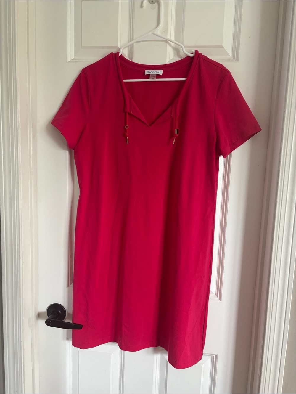 Calvin Klein Hot Pink Short Sleeve Mini Dress